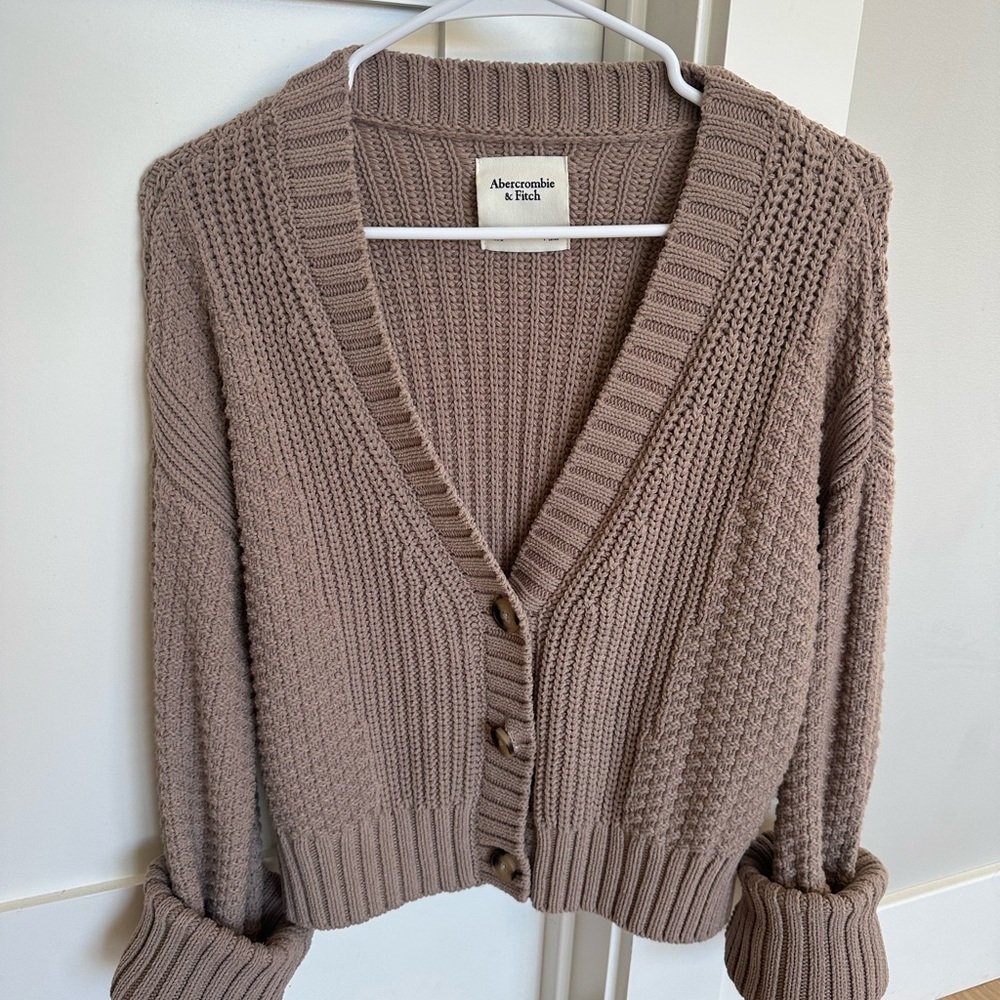 Abercrombie & Fitch Women's Taupe Cardigan - Picture 1 of 3